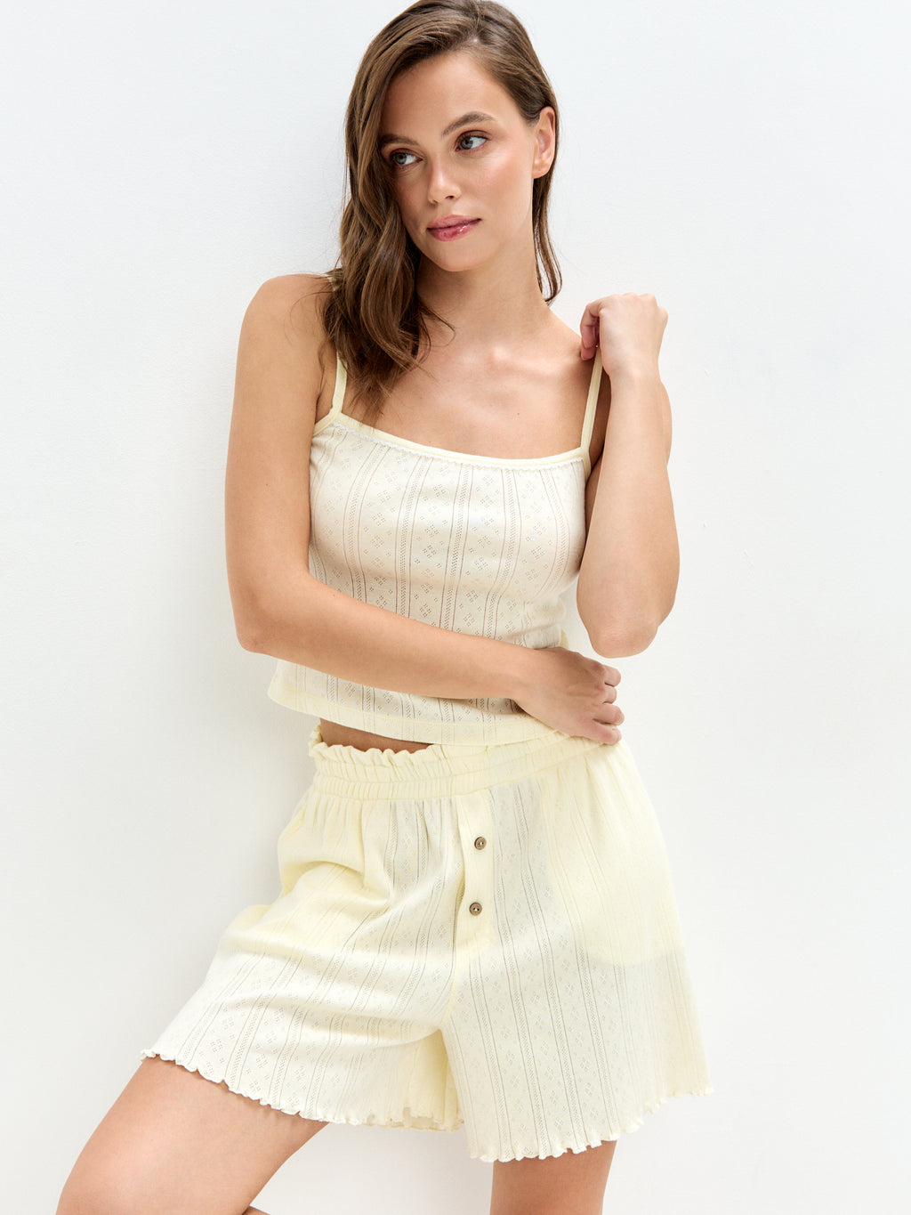OXGN Ivory Knit Pajama Set — Premium Lounge Wear