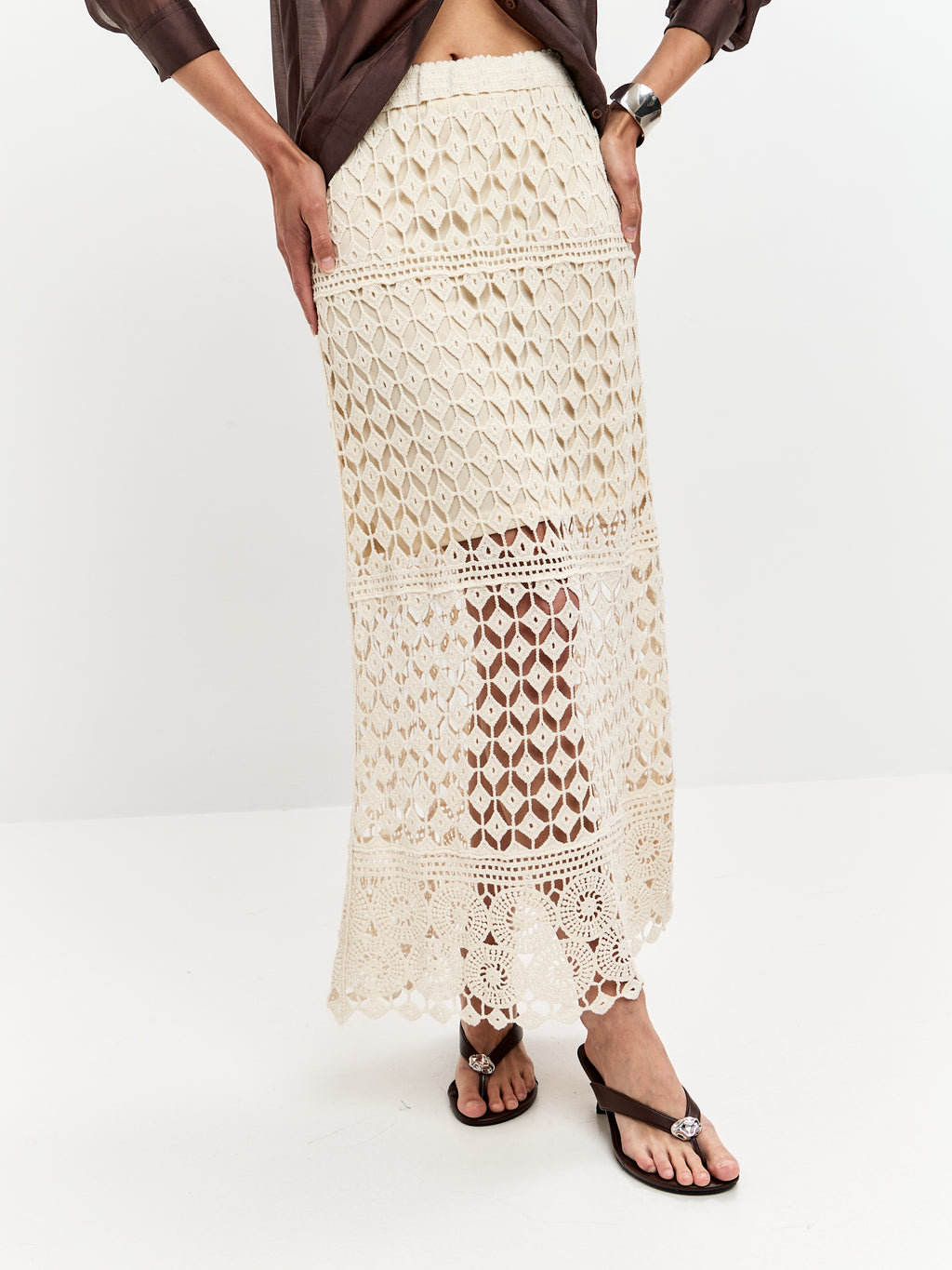 Crochet Lace Maxi Skirt