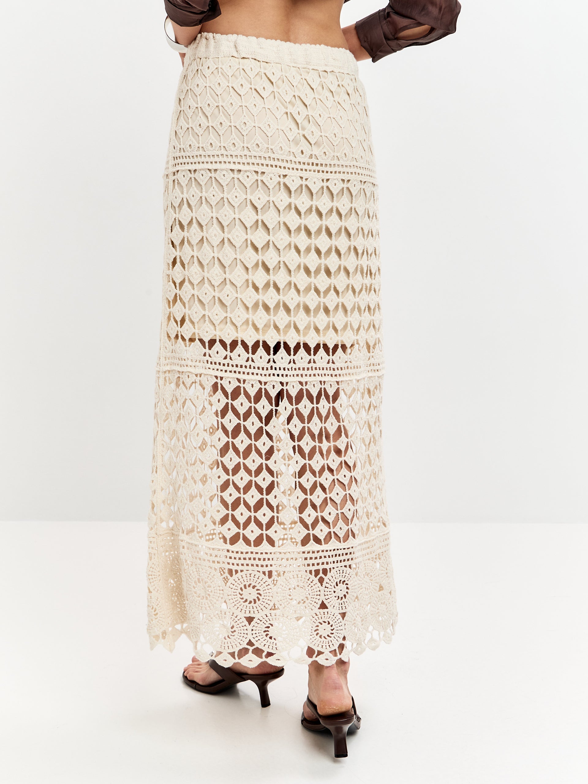 Crochet Lace Maxi Skirt